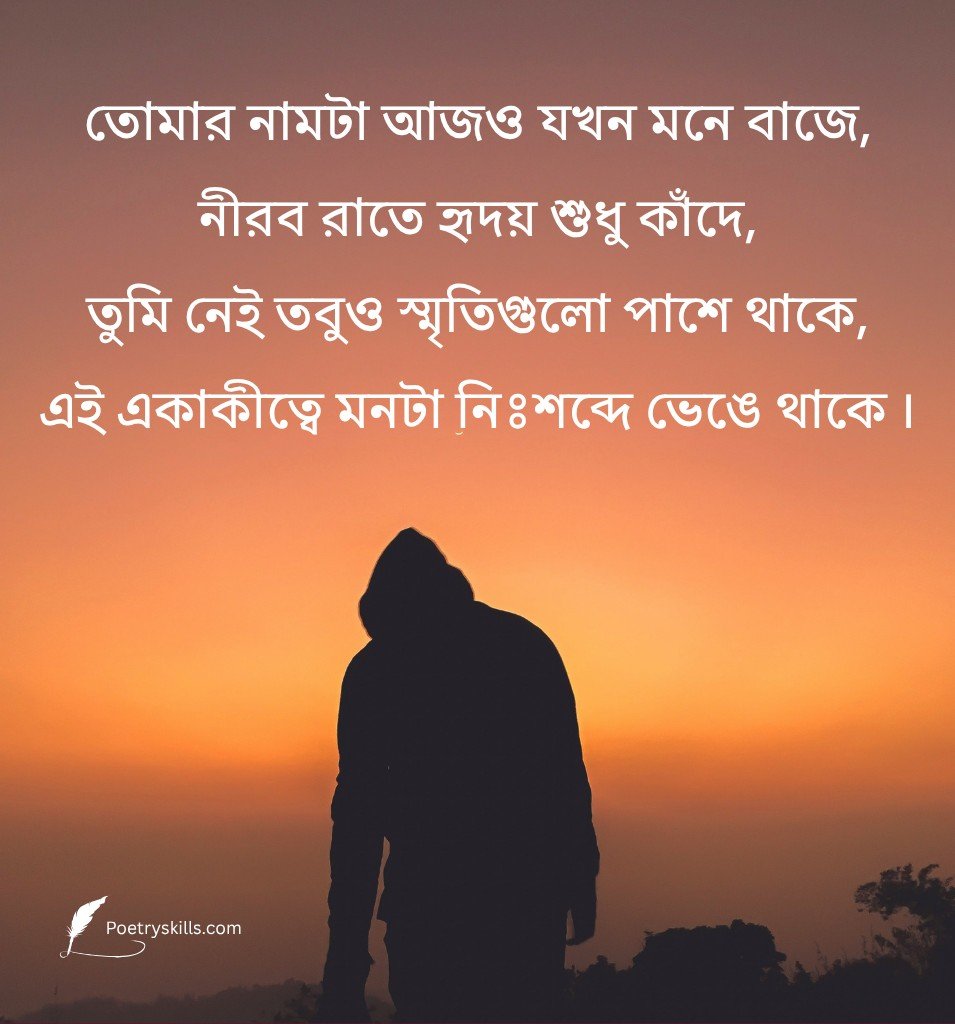 Deep Emotional Bengali Sad Shayari For Night Feelings