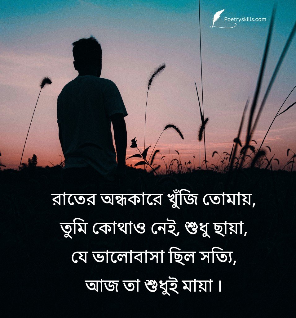 Alone Sad Shayari in Bengali for Status for Boys