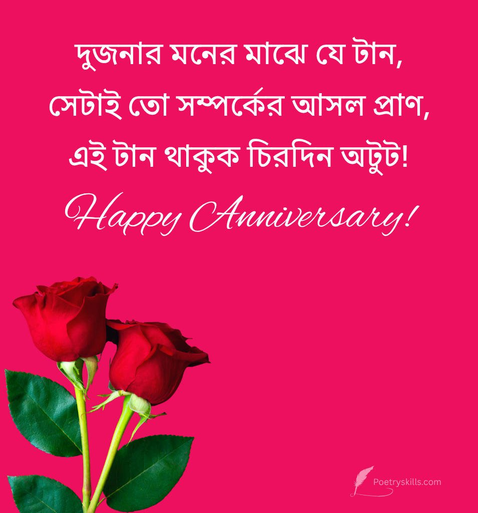 Shubho Bibaho Barshiki Wishes in Bengali