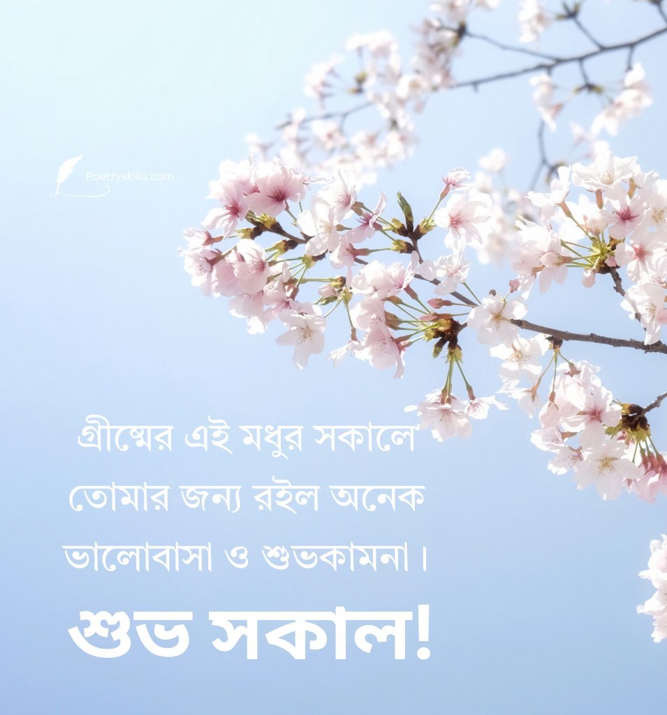 Summer Subho Sokal Message In Bengali Text