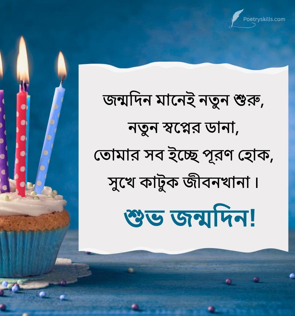 Bengali Birthday Shayari Quotes With Beautiful Background