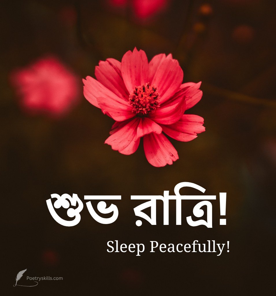 Shubh Ratri Images In Bengali with Flower